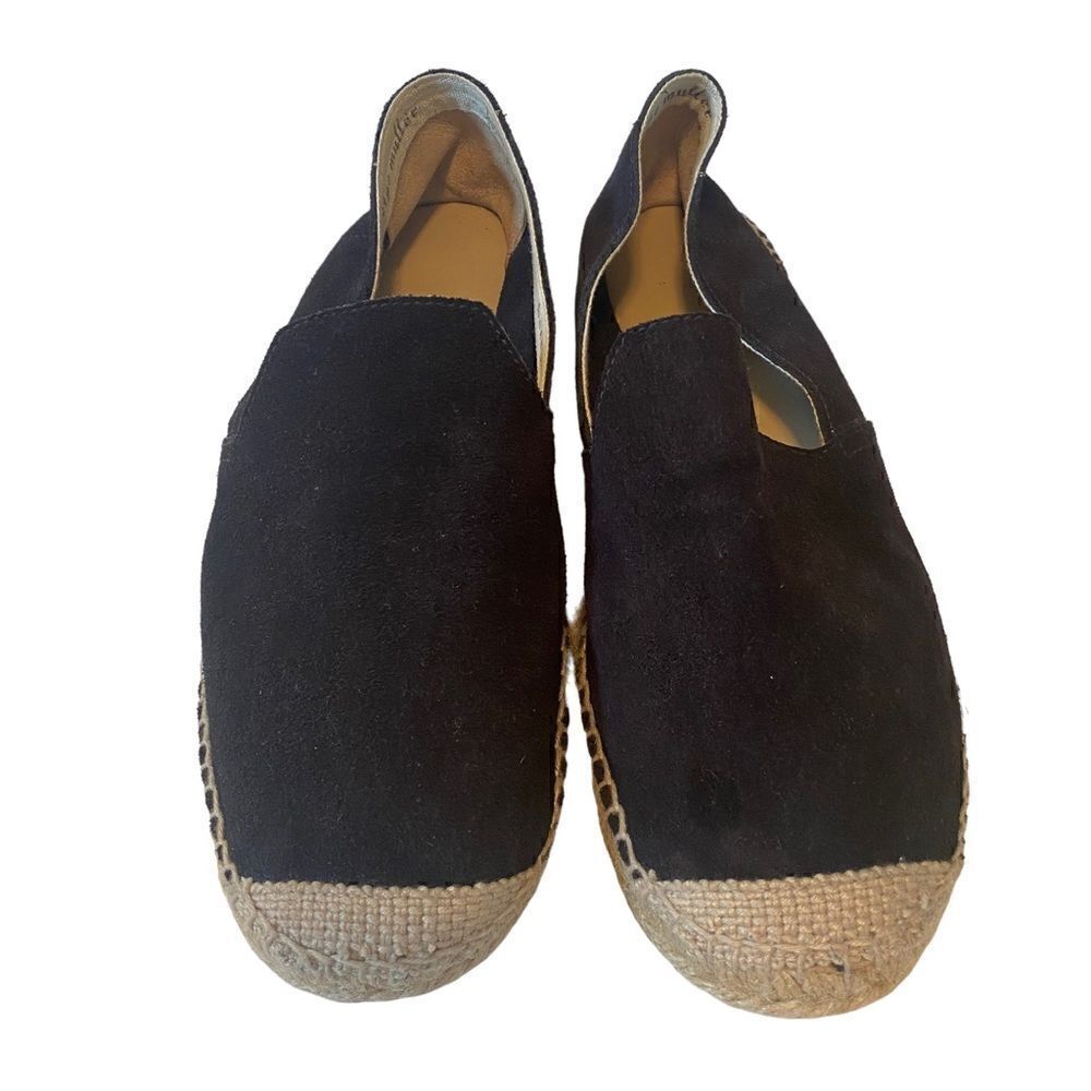 bettye muller Dark Blue Leather Espadrilles in Ladies Size 37(6.5)